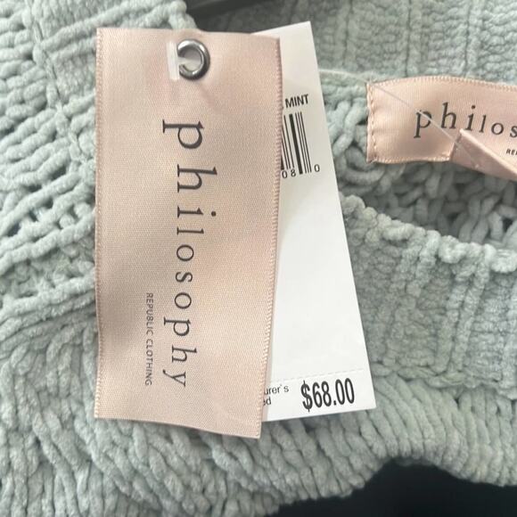 PHILOSOPHY WINTER MINT‎ KNIT WARM FLUFFY SWEATER SIZE S/P - Picture 4 of 6